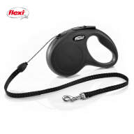 Поводок-рулетка для собак Flexi New Classic cord S 5 м., 12 кг., черный, арт. 02252 8