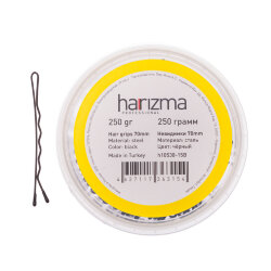 Невидимки harizma 70 мм., волна, черные, 250 гр., арт. h10538-15B