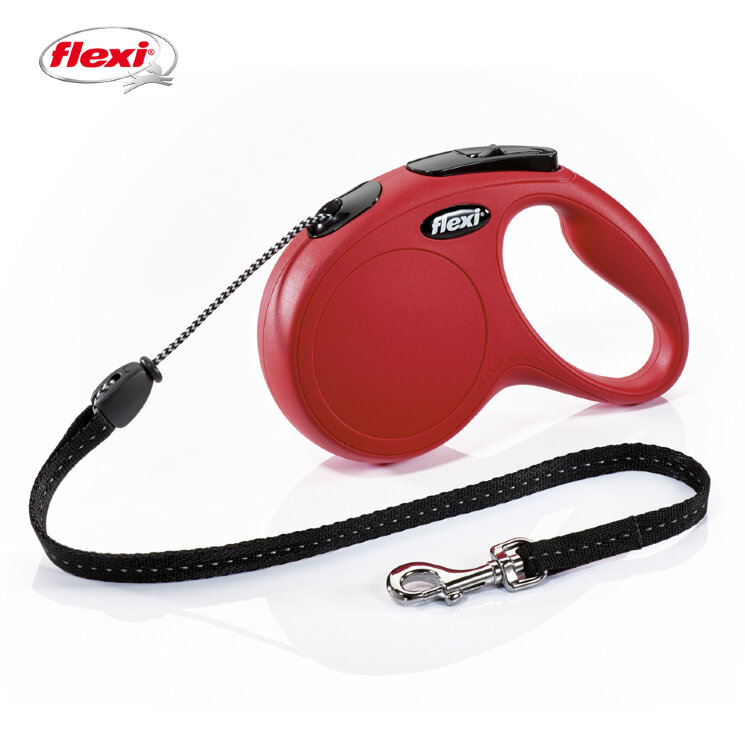 Поводок-рулетка для собак Flexi New Classic cord M 8 м., 20 кг., красный, арт. 02280 1