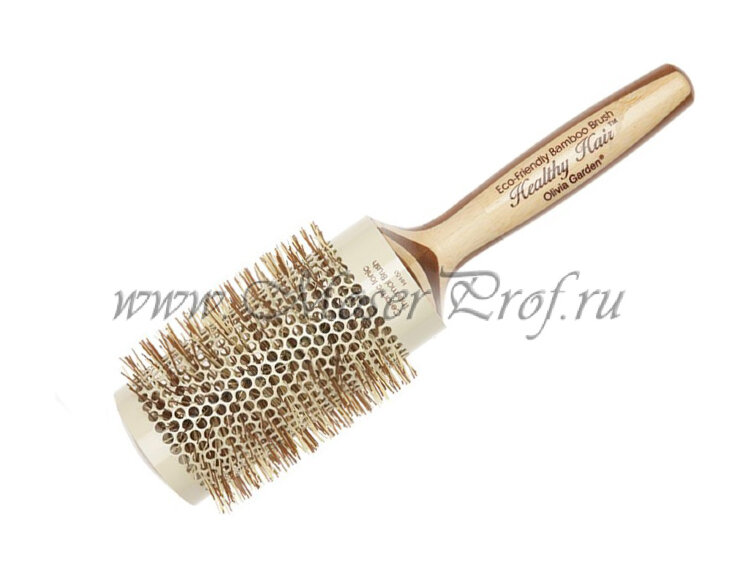 Термобрашинг Olivia Garden Healthy Hair Ceramic + ion бамбуковый, с нейлоновой щетиной 53 мм., арт. OGBHHT53