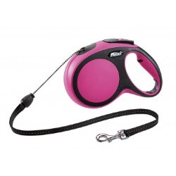 Поводок-рулетка для собак Flexi New Comfort cord M 5 м., 20 кг., розовый, арт. 02891 9