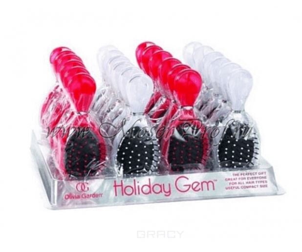 Дисплей с щетками подарочный Olivia Garden Holiday Gem 24 шт., арт. BR-GID24-00GEM