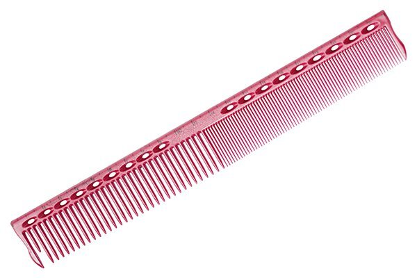 Расческа для стрижки с линейкой розовая, арт. YS-G45 pink
