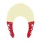 Воротник для стрижки и окрашивания 0,3 мм., натуральный с красным, арт. YS-NF03-Nat/Red
